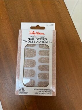 Sally Hansen Glitter Press-On Nail Strips — Pink Gold Sparkle